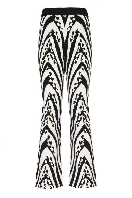 Black and White Patterned Pants - 5