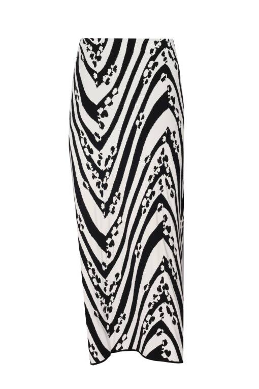 Black and White Tricot Skirt - 7
