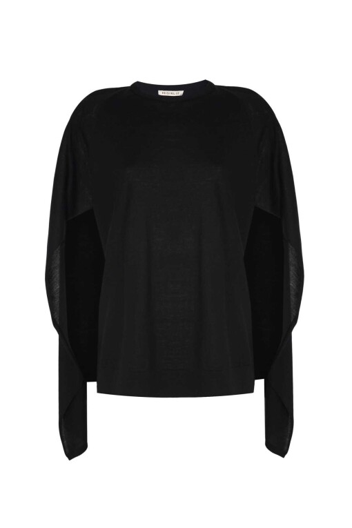 Black Cape Sweater - 4