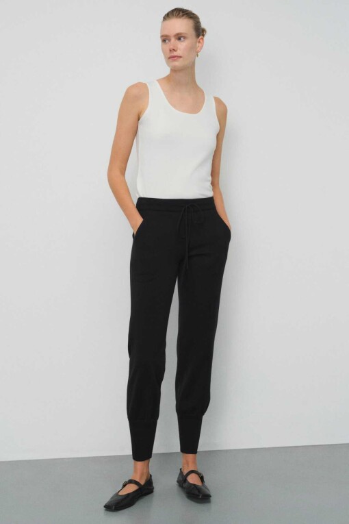 Black Women’s Pants with Ties 