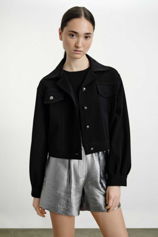 Black Knit Women's Jacket 