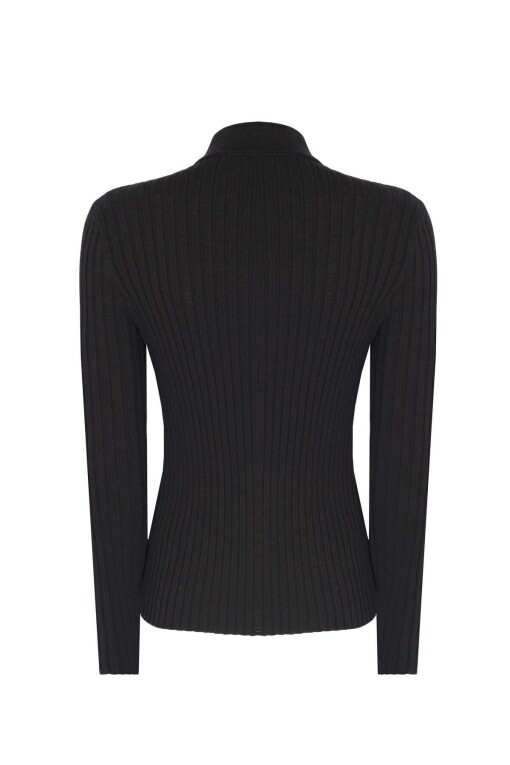 Black Knitwear Cardigan - 5