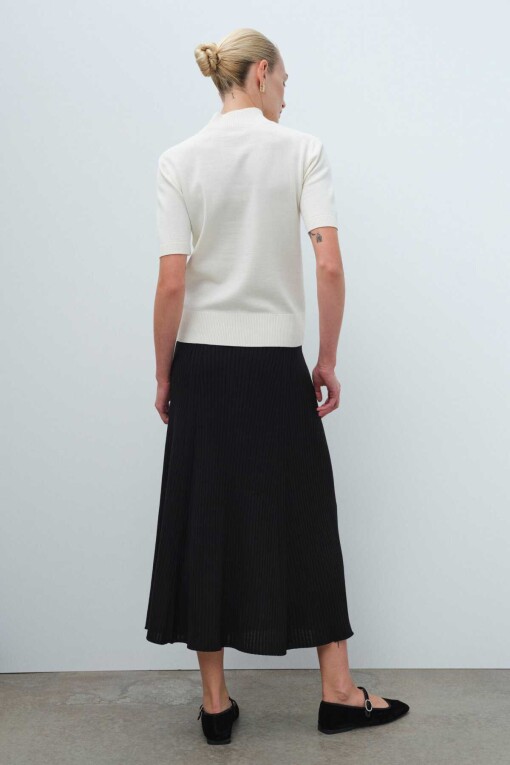 Black Knitwear Skirt - 4