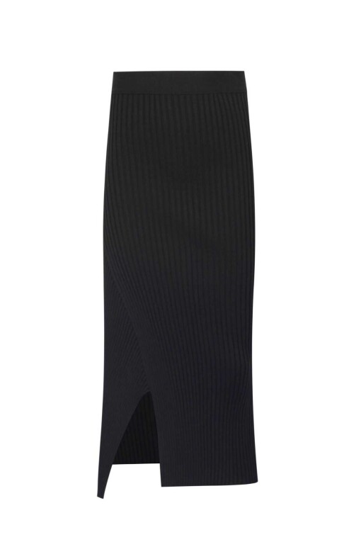Black Knitwear Skirt - 5
