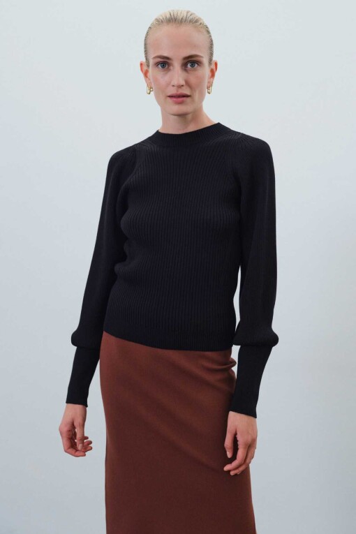 Black Long Sleeve Sweater - 2