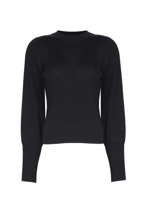 Black Long Sleeve Sweater - 4