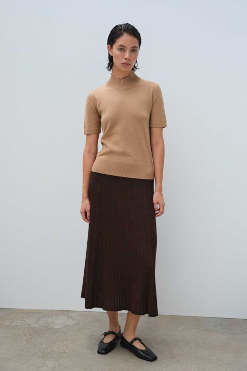 Brown Knitwear Skirt 