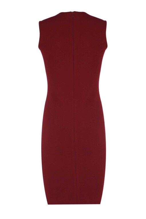 Burgundy Tricot Mini Dress - 6