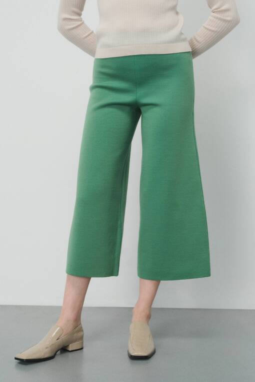 Crop Pants in Green - 2