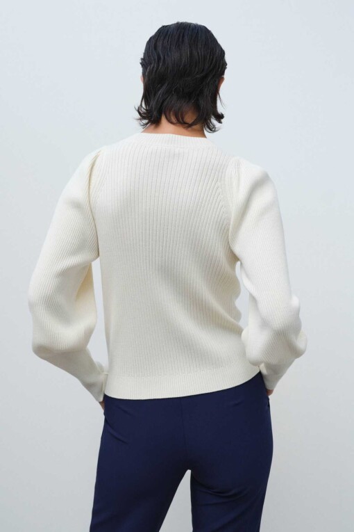 Ecru Long Sleeve Sweater - 2