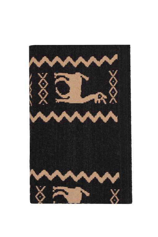 Ethnic Patterned Blanket in Anthracite 