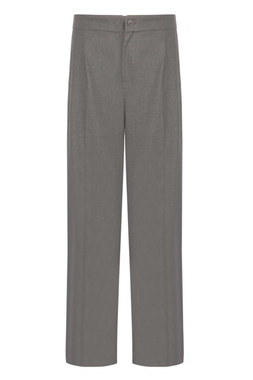 Gray Wide Pants - 4
