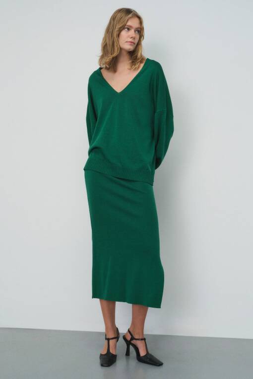 Green Pencil Skirt - 1