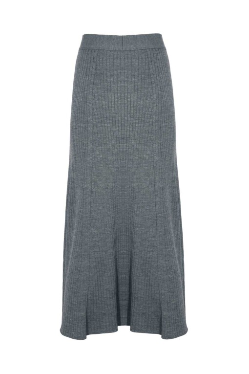 Grey Knitwear Skirt - 5