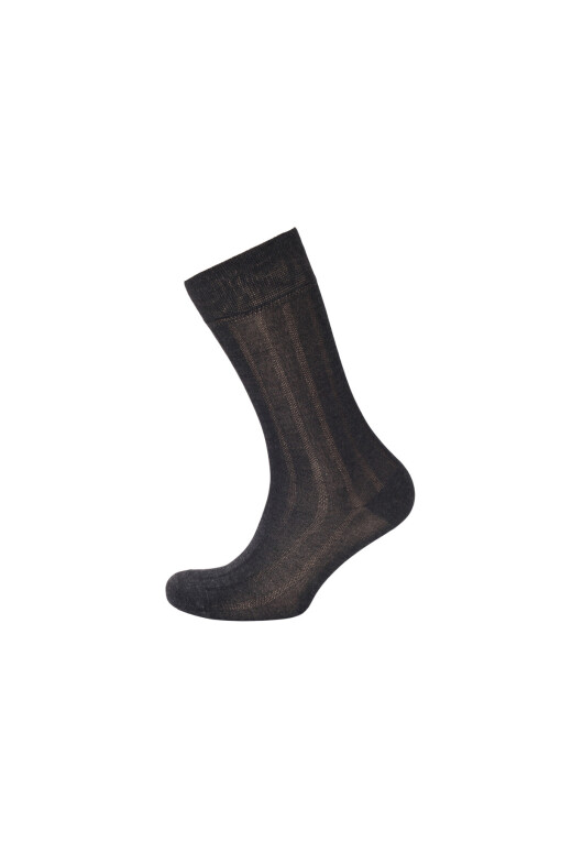 Antrasit İnce Bambu Mısırlı Çorap - 1