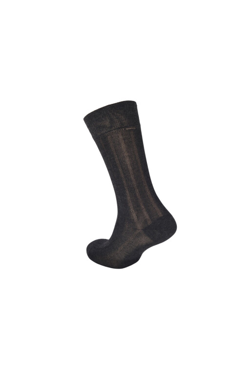 Antrasit İnce Bambu Mısırlı Çorap - 2