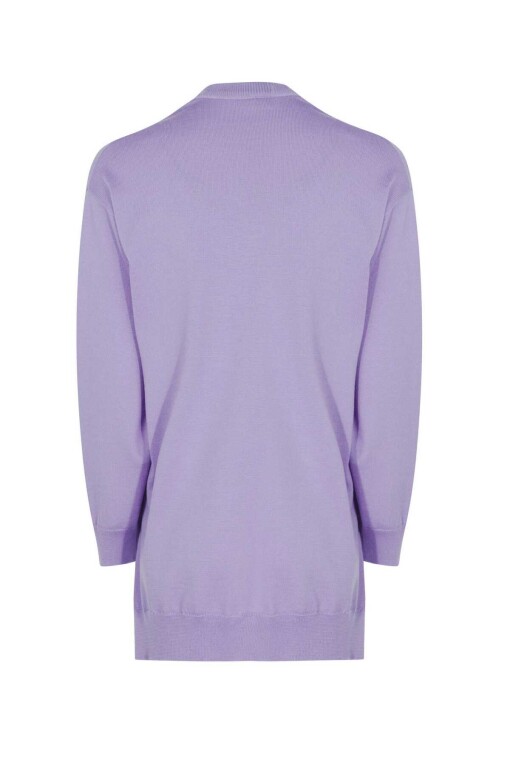 Lilac Cardigan with Pockets - 6
