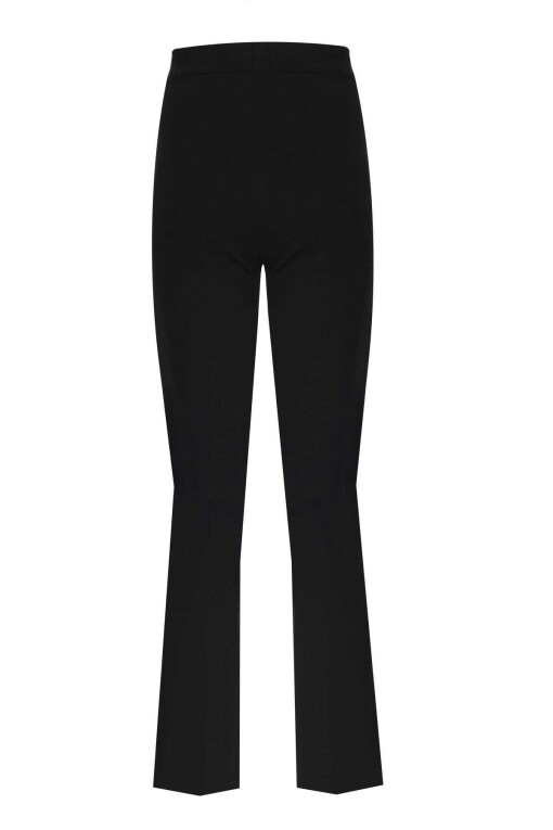 Siyah Cep Detaylı Kısa Paça Kadın Pantolon - 6