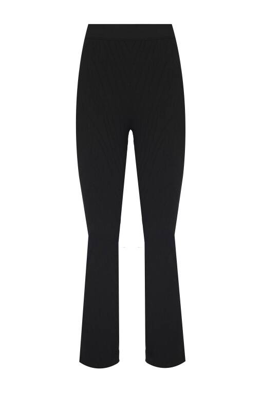 Patterned Black Pants - 5
