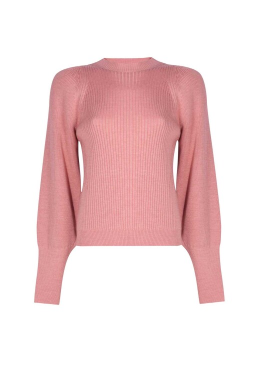 Pink Long Sleeve Sweater - 4
