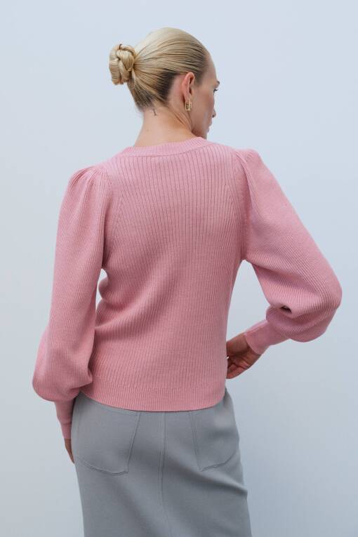 Pink Long Sleeve Sweater - 3