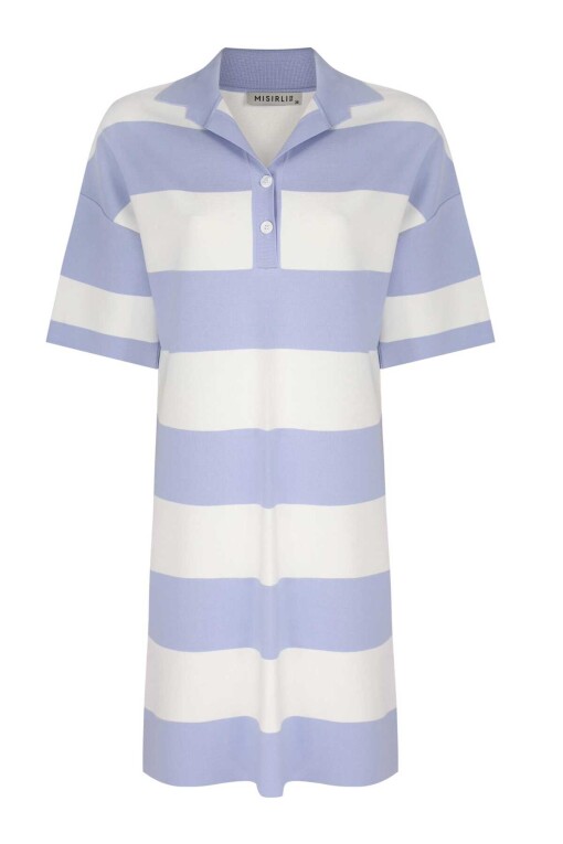 Polo Collar Lilac Tunic - 4