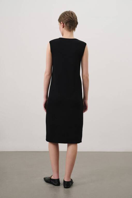 Black Knitwear Dress - 2