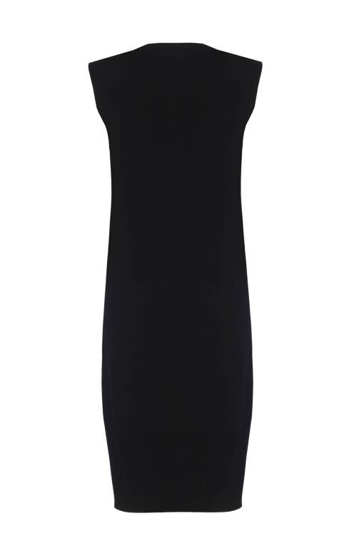 Black Knitwear Dress - 5