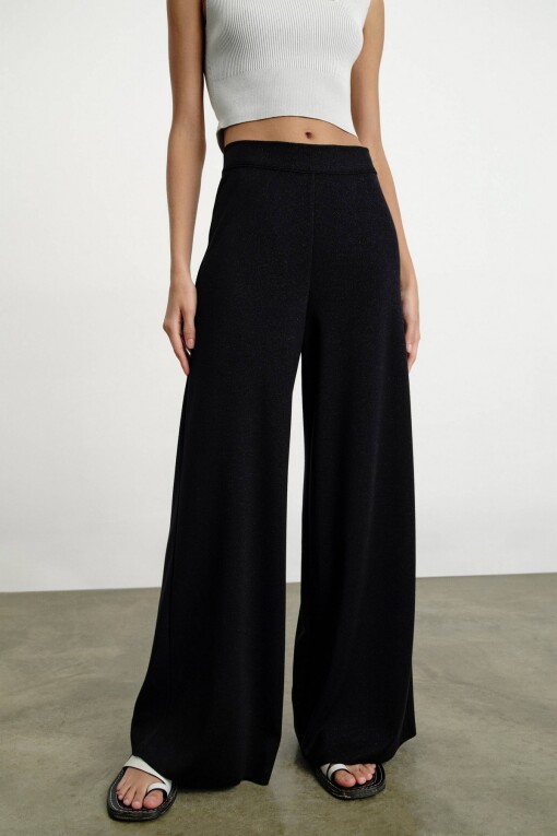 Black Knitwear Pants - 2