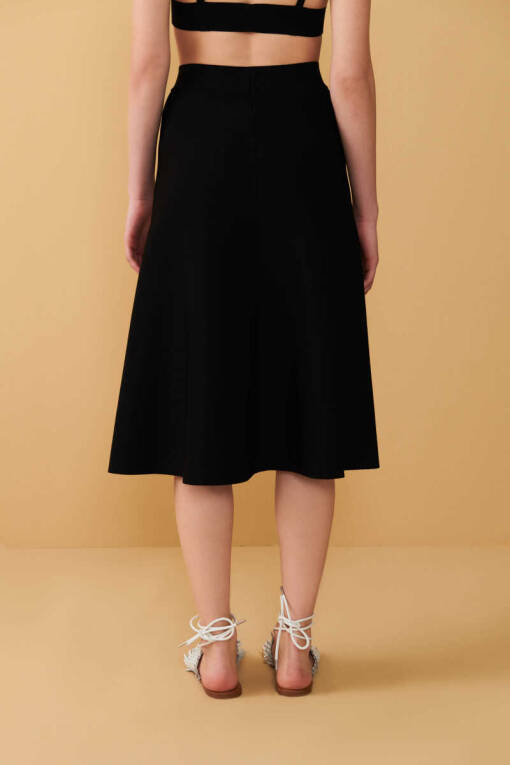 Black Knitwear Skirt - 5