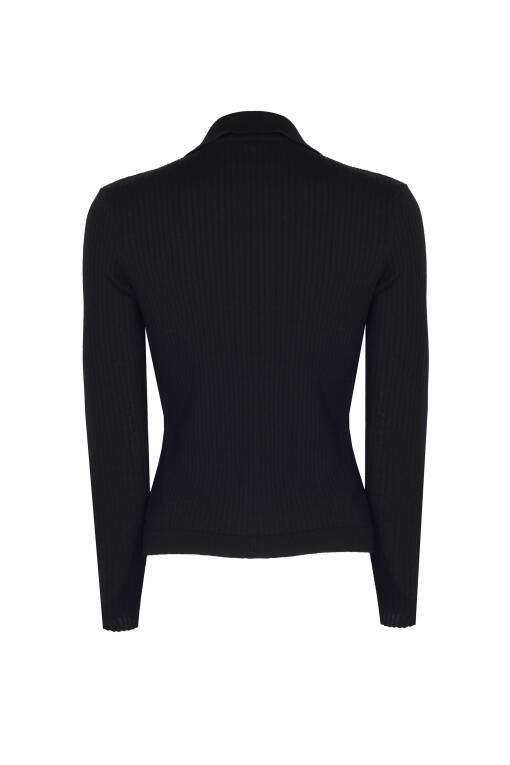 Black Mabel Polo Sweater - 4