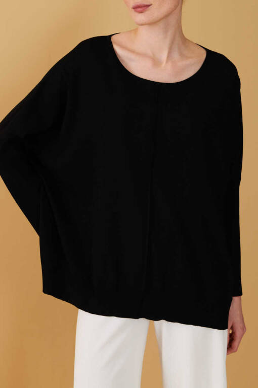 Black Oversized Sweater - 1