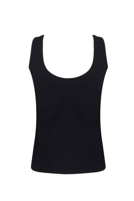 Black Undershirt with Thick Straps - 3