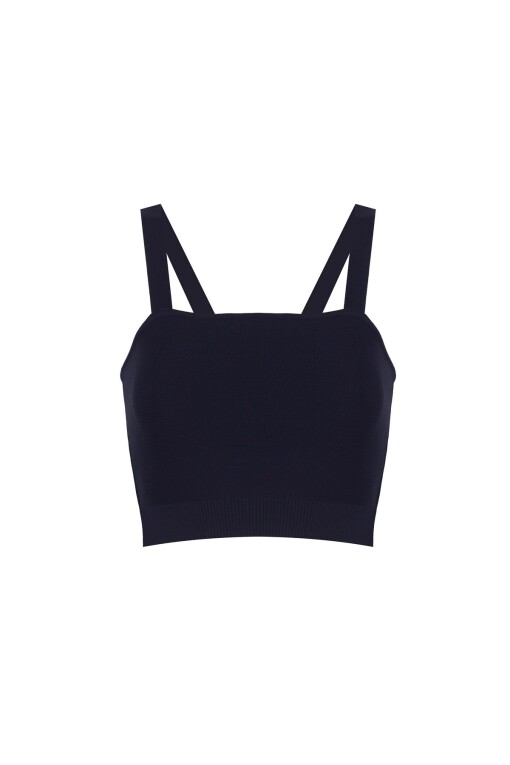 Dark Blue Crop Top - 3