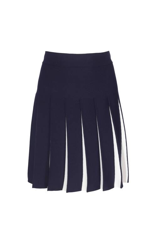 Dark Blue Mini Skirt - 4