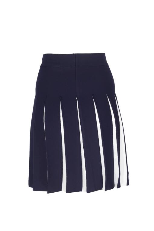 Dark Blue Mini Skirt - 5
