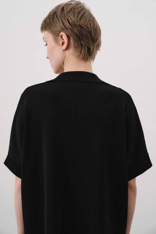 Double Pocket Black Sweater Shirt - 3