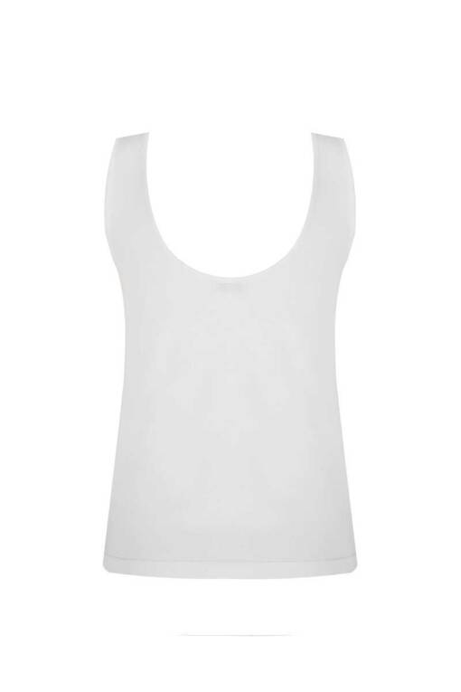 Ecru Undershirt with Thick Straps - 4