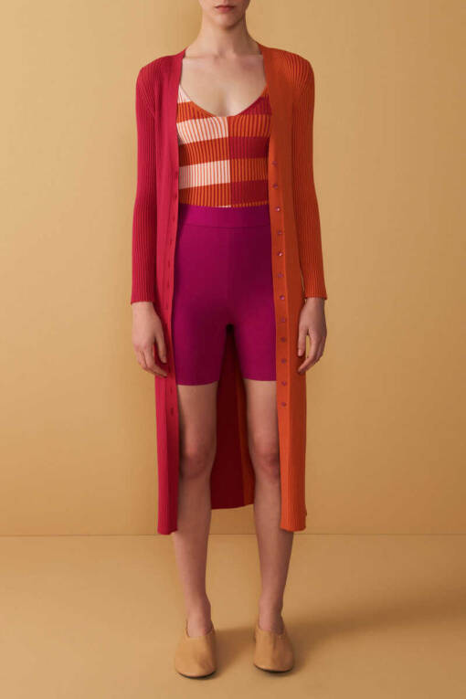 Fuchsia Knitwear Shorts - 1