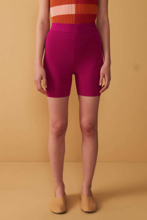 Fuchsia Knitwear Shorts - 2