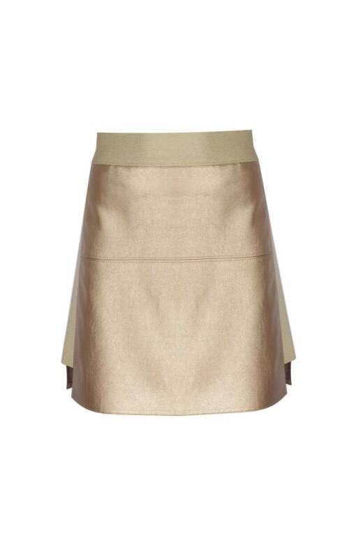 Gold Mini Skirt - 4