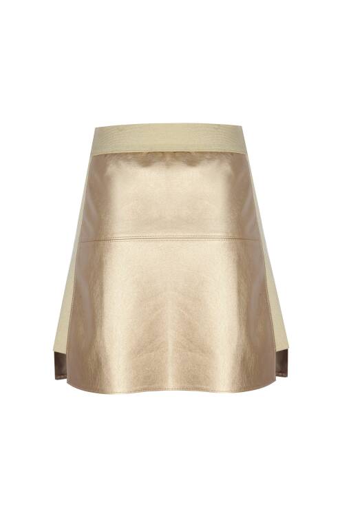 Gold Mini Skirt - 5