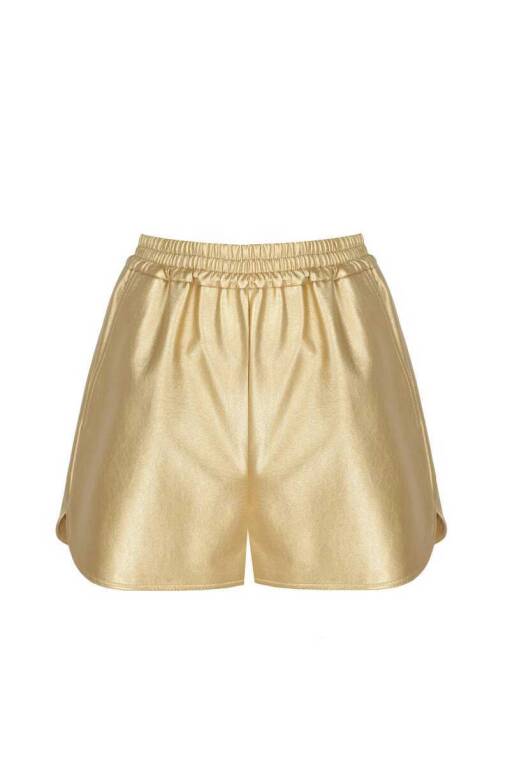 Gold Pull On Shorts - 4