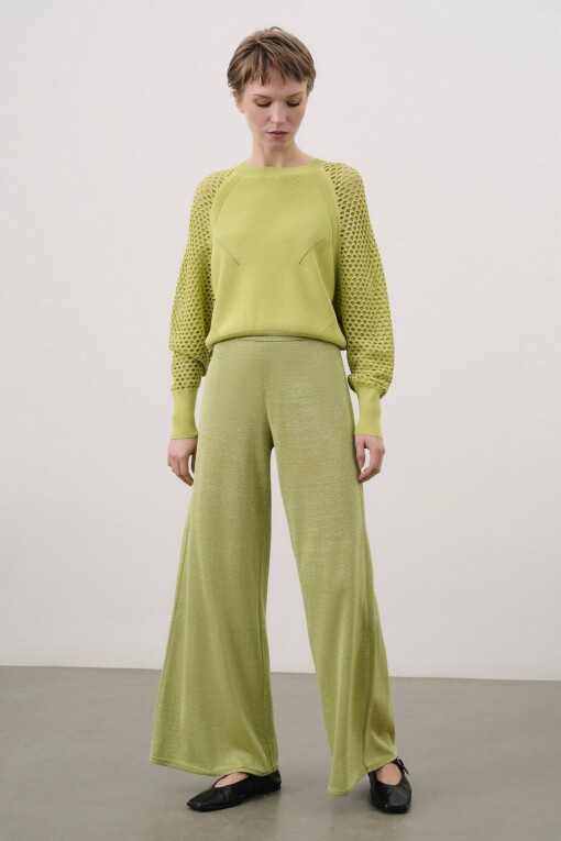 Green Knitwear Pants - 2