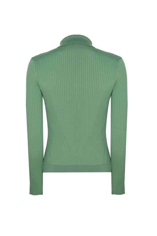 Green Mabel Polo Sweater - 4