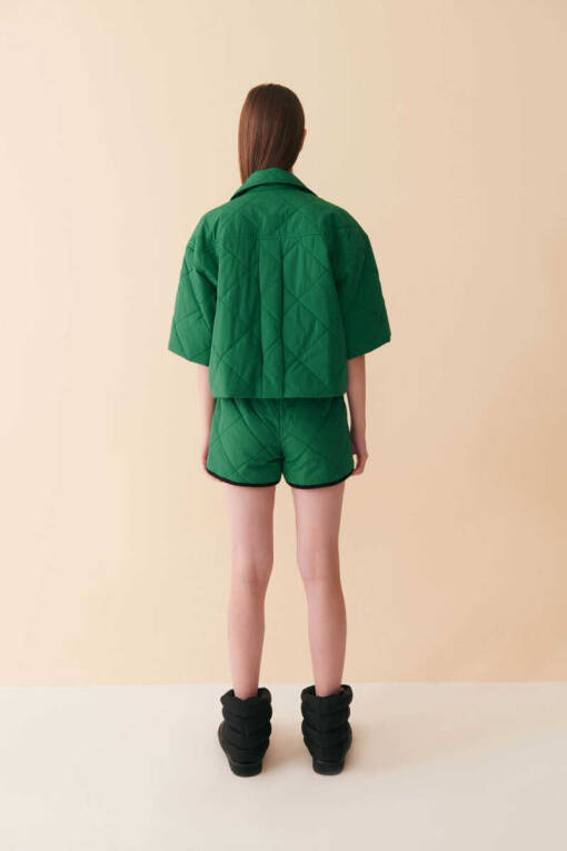 Green Quilted Jacket - 4