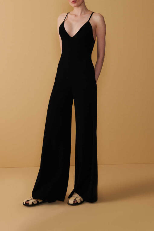 Jumpsuit with Thin Straps - 3