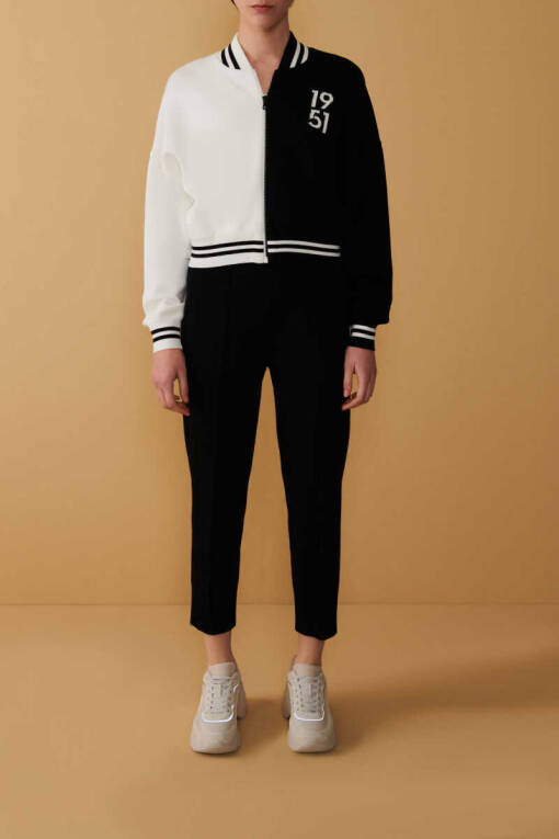 Black White Knitwear Jacket - 3