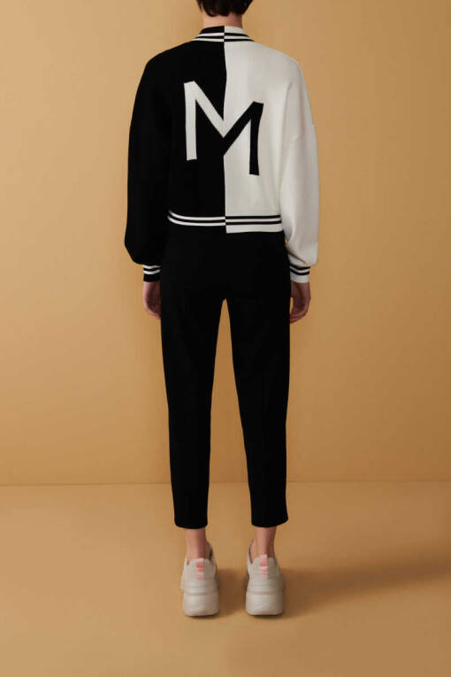 Black White Knitwear Jacket - 4