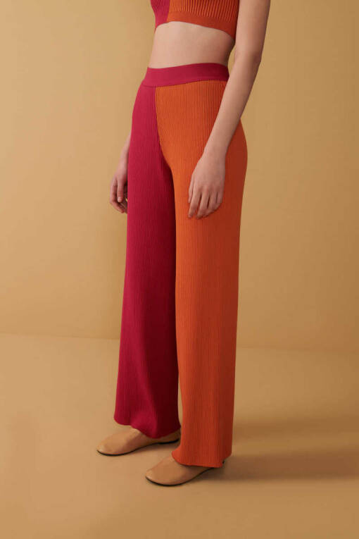 Orange Knitwear Pants - 2